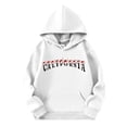 thumbnail image 4 of WILLBEST Sudadera para Mujer Ladies Fashion Casual Winter Christmas Alphabet Print Drawstring Pocket Long Sleeved Sports Hoodie 1473 X-Grande, 4 of 4