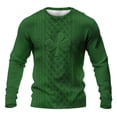 thumbnail image 3 of Camisa de Día de San Patricio Hombres de Manga Larga de Manga Larga Cuello Redondo Tops Casuales para Fiesta Festival Vacaciones Viajes Calle Uso Diario Camisetas de Hombre Casual Estiloso Verano, 3 of 6