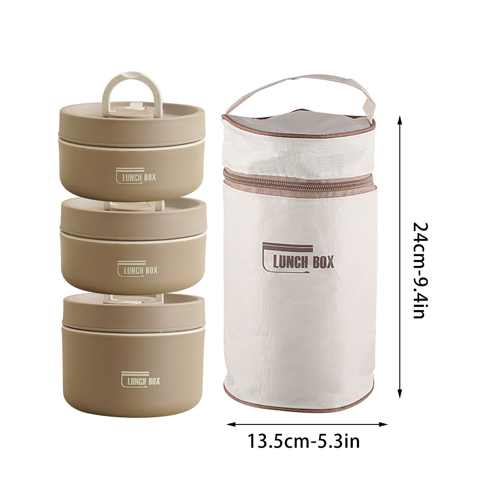 Yrmaups 304 Stainless Steel Insulated Lunch Box, Portable Leakproof Sealed Food Container, Thermal Bento Box for Office Study and Picnic, Durable Insulated Lunch Container