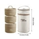 thumbnail image 3 of Teissuly Portable Insulated Lunch Box, 304 Stainless Steel Lunch Container Microwave Safe Stackable Leakproof Thermal Food Container for Adult Men Women Teissuly WER202310168678, 3 of 9