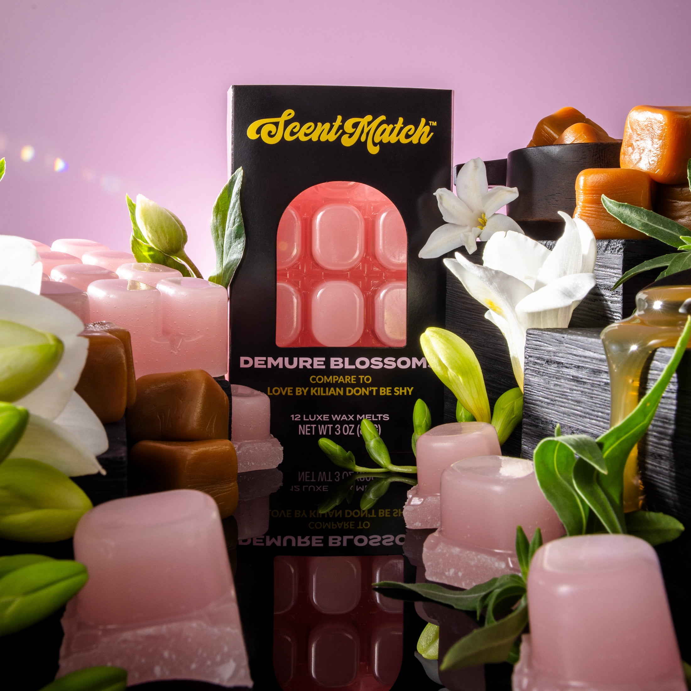 (3 pack) IllumiScents ScentMatch, 3 oz Wax Melts, Demure Blossoms (Compare to: Killian Love, Don’t be Shy)