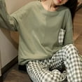 thumbnail image 4 of Womens Pajama Sets Cozy Long Sleeve Cartoon Comfortable Home Outfits Sleepwear Loungewear Nightwear Nightclothes Homewear, 4 of 7