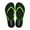Black/Green, variant on Ebony Natural Rubber Comfort Flip Flops for Women - Black/Purple