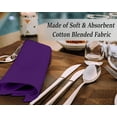 thumbnail image 5 of Ruvanti Cloth Napkins Set of 12, 18x18 Inches Napkins Cloth Washable, Soft, Durable, Absorbent, Cotton Blend. Table Dinner Napkins Cloth for Hotel, Lunch, Restaurant, Wedding Events, Parties - Purple, 5 of 10