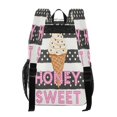 thumbnail image 3 of Ttyddzy Clear Backpack Heavy Duty PVC Transparent Backpack for College Workplace, Pink-icecream, 3 of 8