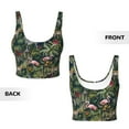 thumbnail image 6 of Uemuo Flamingos And Palm Leaves Pattern Women's Sports Bra - High Impact Support, Breathable, and Comfortable Athletic Bra for Running, Yoga, and Workouts, 6 of 9