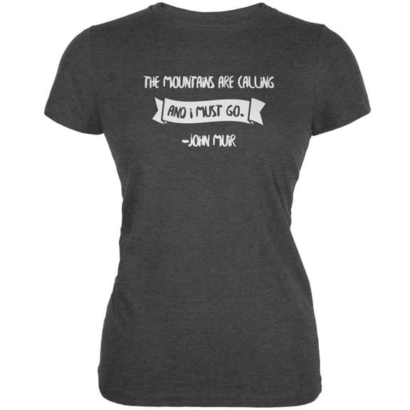The Mountains are Calling Muir Dark Heather Juniors Soft T-Shirt - 2X-Large