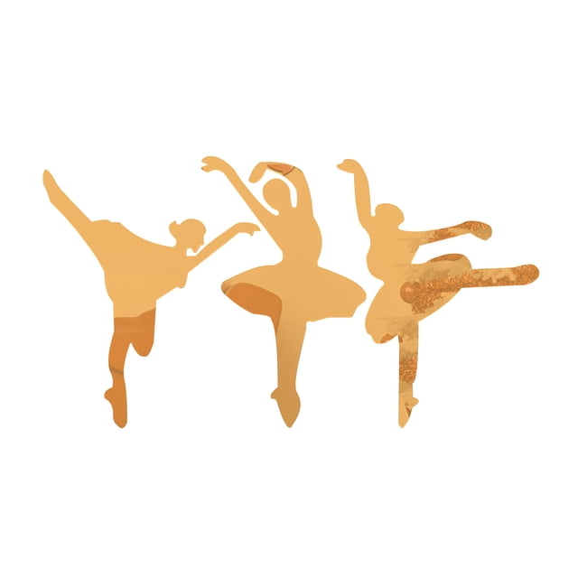 Yykcavykas Under 25 1pc Mirror Wall Sticker Girl Stereo Living Room Background Sticker|Gold-246