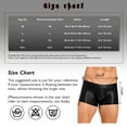 thumbnail image 7 of YiZYiF Mens Low Rise Glossy Boxer Briefs Underwear Solid Color Boxers Low Rise Swimming Trunks Black XXL, 7 of 7