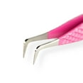 thumbnail image 4 of Non-Slip Pink Glitter Diamond Grip Eyelash Extension Tweezers, 4 of 5