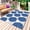 Blue, variant on Brown Dahlia Outdoor Rug 4x6 Ft - Reversible Patio Rug Outdoor Camping Rugs, Vintage Abstract Grey Flowers Floral Washable Indoor Outdoor Area Rugs, Non-Slip Outdoor Carpet Runner for Deck/Porch