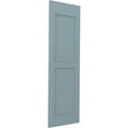 thumbnail image 3 of Ekena Millwork 18"W x 70"H Americraft Two Equal Flat Panel Exterior Real Wood Shutters (Per Pair), Peaceful Blue, 3 of 10