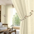 thumbnail image 7 of Linen Style Window Drapery Set - Natural Fiber Curtain Panels for Living Room and Bedroom - Light Filtering Window Treatment with Elegant Texture, 7 of 7