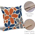 thumbnail image 4 of Blue Orange Grey Gray Pillow Covers 20x20 Set of 2 Geometric Art Flower Print Decorative Outdoor Pillowcases Abstract Floral Farmhouse Throw Cushion Case Decor for Couch Sofa Bed, 4 of 6