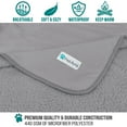 thumbnail image 3 of PetAmi Waterproof Dog Blanket For Medium Large Dogs, Pee Proof Pet Blanket Sherpa Fleece Couch Cover, Reversible Cat Throw Bed Sofa Protector, Soft Plush Washable Pad (Large 40x60, Light Gray), 3 of 7