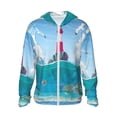 thumbnail image 1 of Fotbe Lighthouse Sea Port Chaqueta con Protección Solar UPF 50+ para Hombre y Mujer, Camisa con Capucha y Bolsillos-Medium, 1 of 7