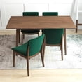 thumbnail image 4 of Ashcroft Dayton Modern Solid Wood Dining Table and 4 Dining Chair Set in Walnut, 4 of 7