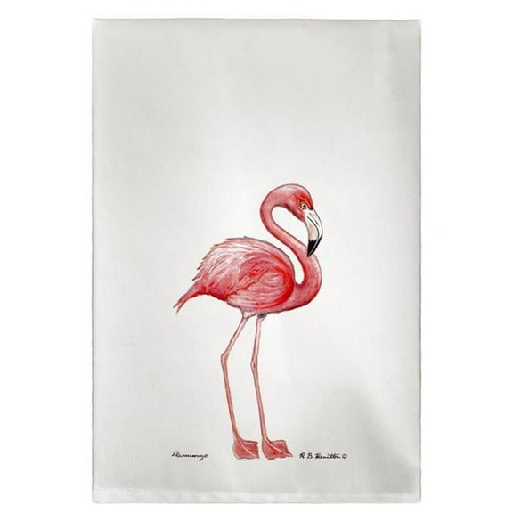 Betsy Drake Pink Flamingo Guest Towel Set of 2