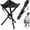 Black, variant on 2026 Ultra Durable  14.6 Inch Camo Folding Tripod Stool, 210 Lbs Heavy Duty Portable Hunting Seat for Camping, Fishing, Hiking, Beach, Garden & Outdoor Sketching