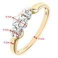thumbnail image 5 of 9ct Gold Jewelco London Round 1pts Diamond Illusion Star Trilogy Ring, 5 of 8