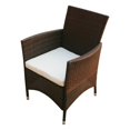 thumbnail image 4 of vidaXL 9 Piece Outdoor Dining Set with Cushions Poly Rattan Brown, 4 of 5