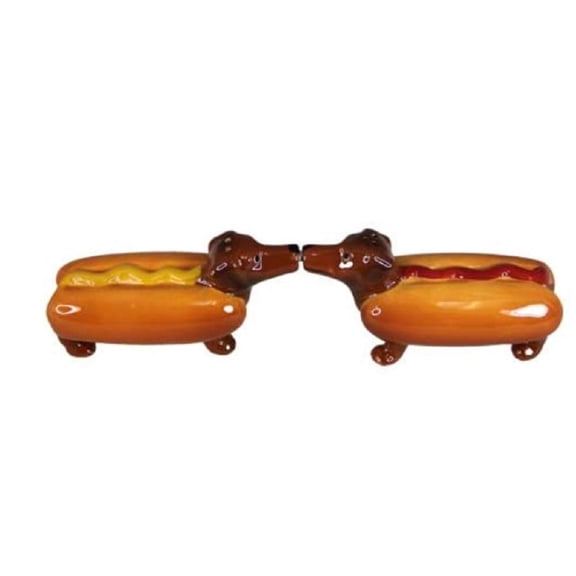 Pacific Giftware Happy Hot Dogs Daschund Salt and Pepper Shaker Set S/P