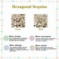 thumbnail image 6 of 12/16/18pcs Hexagonal Sequin Backdrop Panels for Wedding Birthday Party Background Wall Decor Shimmer Backdrop Curtain 30x30cm, 6 of 10