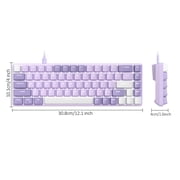 MageGee MK-BOX 60 Percent Mechanical Gaming Keyboard, 68-Key Wired USB, Red Switches, LED Backlit, Violet