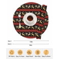 thumbnail image 6 of 15 Inch Round Placemats Set of 4, Christmas Reindeer Non Slip Heat Insulation PP Table Mats, Red Farmhouse Checker Xmas Snowflake Washable Place Mats for Kitchen Dining Party Table Decor, 6 of 7