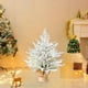 thumbnail image 4 of Árbol de Navidad de Escritorio de 24 Pulgadas con Simulación de Pe, Decoración Flocada con Luz, Decoración Interior, Adornos de Regalo Navideños, 4 of 6