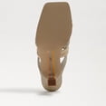 thumbnail image 6 of Sam Edelman Karsten Ivory Leather Squared Toe Kitten Heel Strappy Fashion Mules (Ivory Leather, 6), 6 of 6