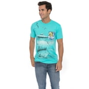 Offshore Deep Sea Mahi Ocean Fish Fishing Yacht Soft T-Shirt Tee Printed Pocket Unisex Mens - Blue
