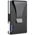 thumbnail image 1 of Minimalist Metal Wallet With Money Clip - Slim Aluminum Credit Card Holder Rfid Blocking Front Pocket Wallets For Men And Women(black), 1 of 5
