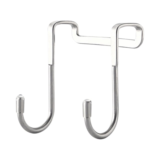 Gancho Perforado Para Puerta De Armario, Puerta Trasera, En Forma De S, Acero Inoxidable, Para Colgar Artículos Diversos Y De Baño, Gancho Doble Para Armario, Gancho Doble Para Cocina, Otros