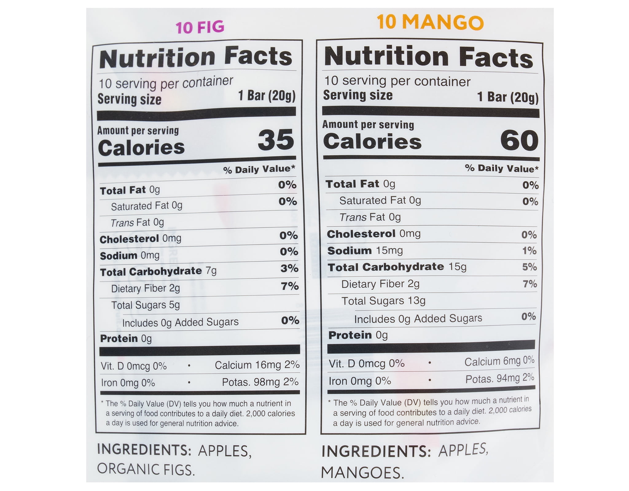 That's It Mini Fruit Bars Variety Pack 20 x 0.7 oz. - Fig + Mango