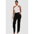 thumbnail image 6 of High Rise Smoothing Pull On Straight Leg Pants - Black, 6 of 9