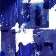 thumbnail image 2 of Northern Lights 26x26 Gold Ornate Wood Framed with Double Matting Museum Art Print Titled - Indigo Abstract IV, 2 of 4
