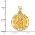 thumbnail image 2 of FJC Finejewelers 14 kt Yellow Gold Polished/Satin St. Clare Hollow Medal Charm 27 x 19 mm, 2 of 6