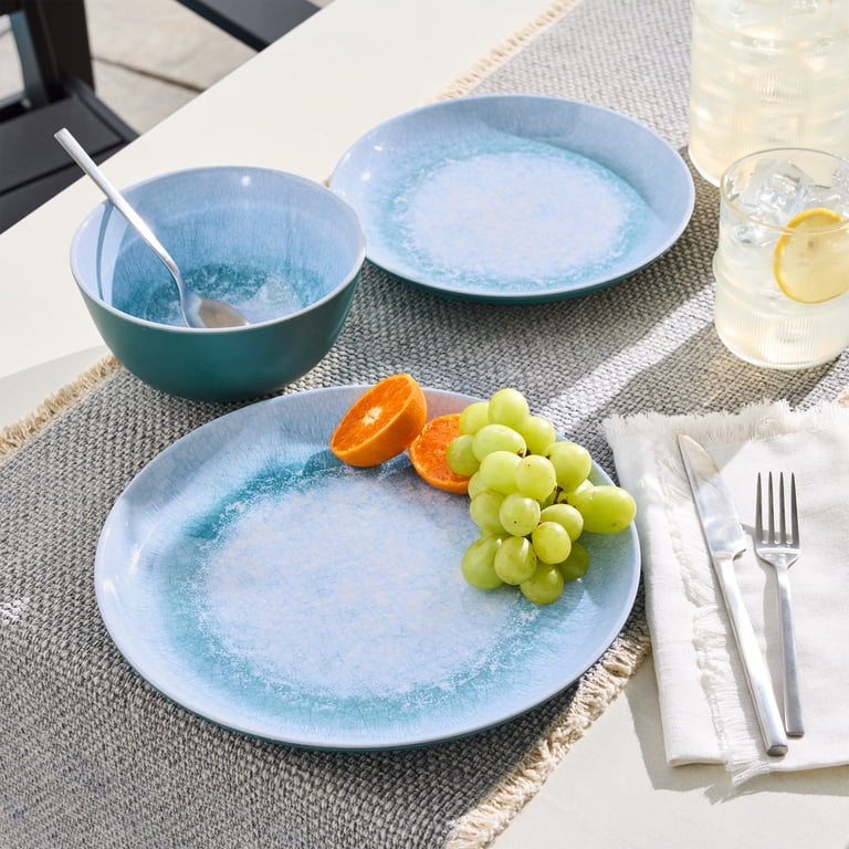 Better Homes and Gardens Bamboo Melamine Blue Reactive Cereal Bowl