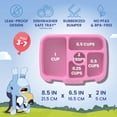 thumbnail image 4 of Bentgo + Bluey Kids Prints Leak-Proof, 5-Compartment Bento-Style Kids Lunch Box - Ideal Portion Sizes for Ages 3-7, Durable, Drop-Proof, Dishwasher Safe, & PFAS & BPA-Free Materials (Hearts & Crafts), 4 of 7