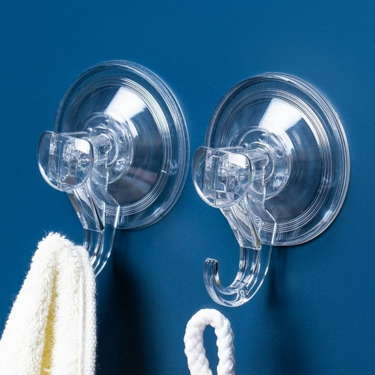 5pcs Clear Vacuum Suction Cup Hooks for Bathrooms Kitchen Walls