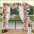 thumbnail image 3 of Aro de flores de Metal dorado con soporte para tarjeta de lugar, centro de mesa de boda, decoración de Navidad, guirnalda DIY, 3 of 4