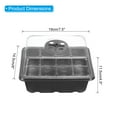 thumbnail image 2 of Uxcell 12 Cell Seeding Growing Tray Kit, with Adjustable Humidity Domes and Base for Greenhouse Planting, Black 5 Pack, 2 of 6