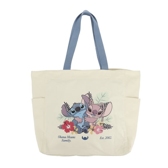 Lilo & Stitch Ohana Means Family 15.5-Inch Adult Canvas Tote Bag