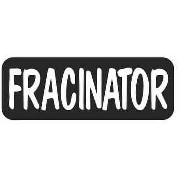 Pair of Fracinator funny hard hat/helmet stickers