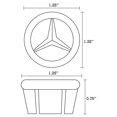 thumbnail image 2 of American Imaginations AI-20334 1.25 in. Round Stainless Steel Overflow Cap, White, 2 of 5