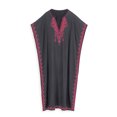 thumbnail image 4 of Beach Kaftan Dresses for Women Plus Size Caftan Loungewear Mexican Embroidered Dress Long Beach Tunic Summer Elegant Vacation Outfit Long Sleeve Robe, 4 of 11