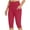 Hot Pink, variant on The Summer I Turned Pretty LEBONYARD Women's Wide Leg Pants with Pockets,Women's Knee Length Leggings High Waisted Yoga Workout Exercise Capris for Casual Summer with Pockets Wine S