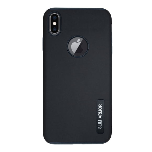 Funda new case doble capa mas vidrio templado para iPhone XS Max Negro Atti New Case
