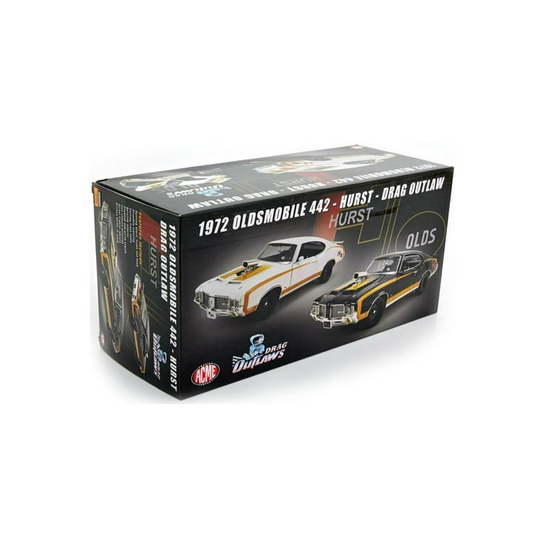 1972 Oldsmobile 442 Hurst, White and Gold - Acme A1805620 - 1/18